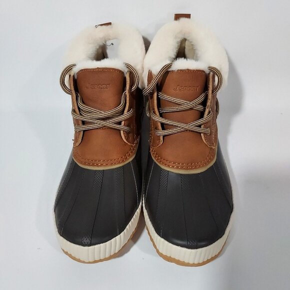 Jsport Mary Women's Size 7 Waterproof Faux Fur Duck Boot, Brown - Picture 12 of 12
